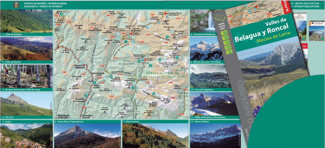 Carte de randonnée - Vallées de Belagua et Roncal (Pyrénées) | Alpina carte pliée Editorial Alpina 