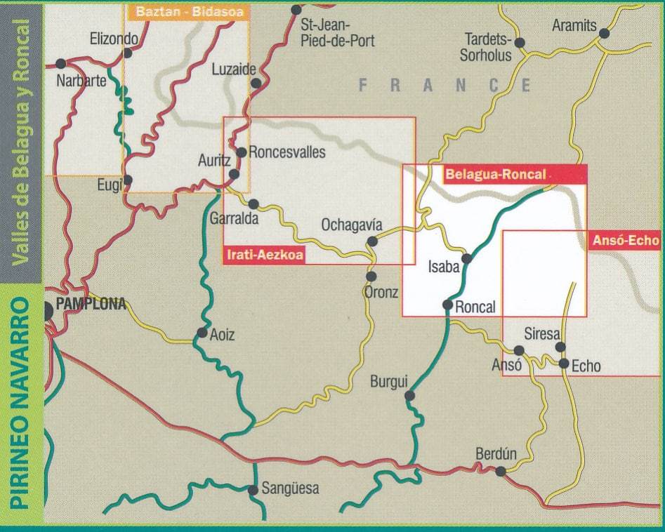 Carte de randonnée - Vallées de Belagua et Roncal (Pyrénées) | Alpina carte de randonnée Editorial Alpina