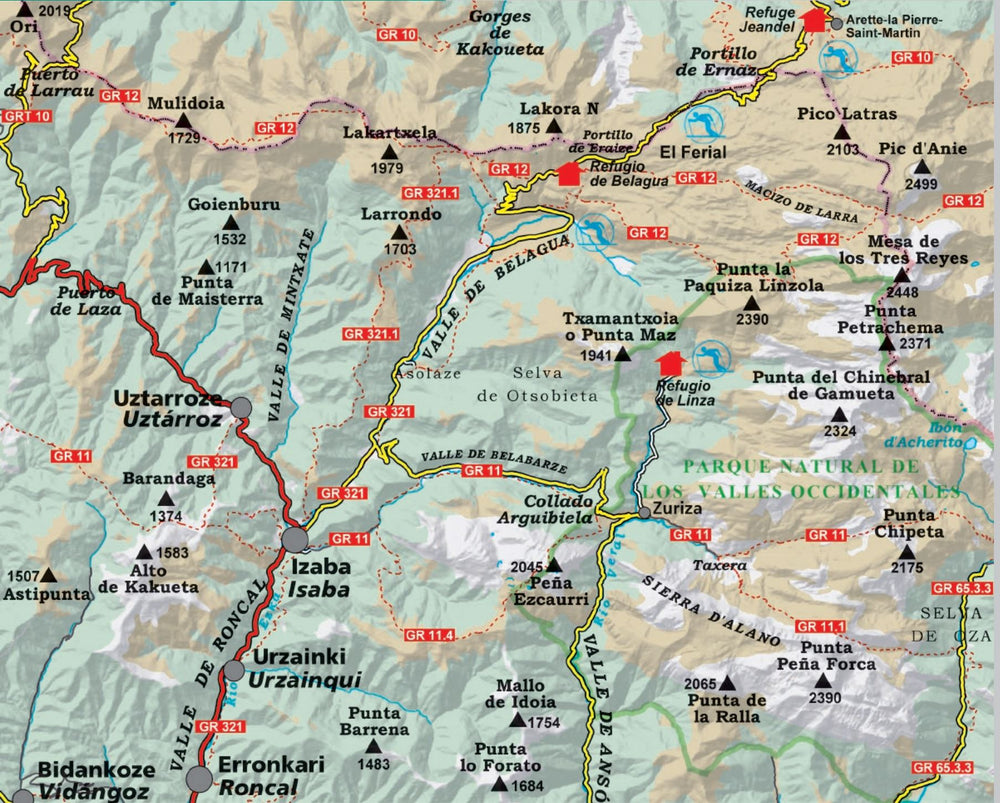 Carte de randonnée - Vallées de Belagua et Roncal (Pyrénées) | Alpina carte pliée Editorial Alpina 