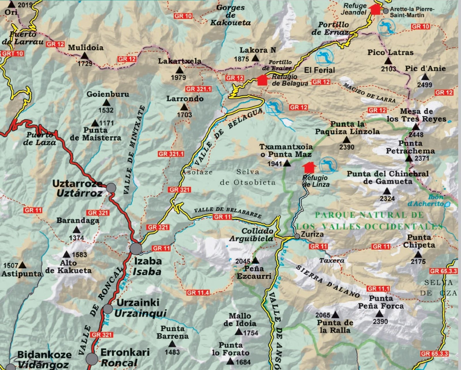 Carte de randonnée - Vallées de Belagua et Roncal (Pyrénées) | Alpina carte de randonnée Editorial Alpina