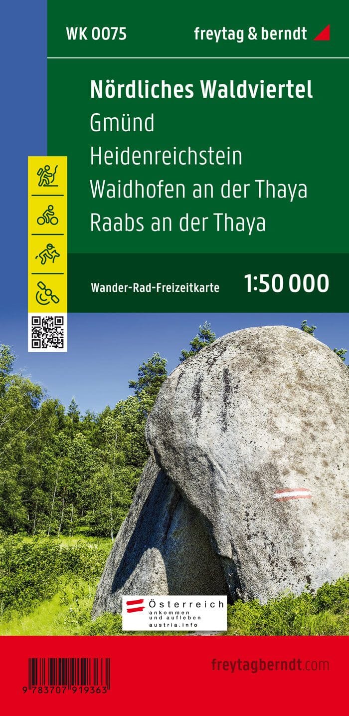 Carte de randonnée - Waldviertel du Nord- Gmünd, n° WK075 | Freytag & Berndt carte pliée Freytag & Berndt 