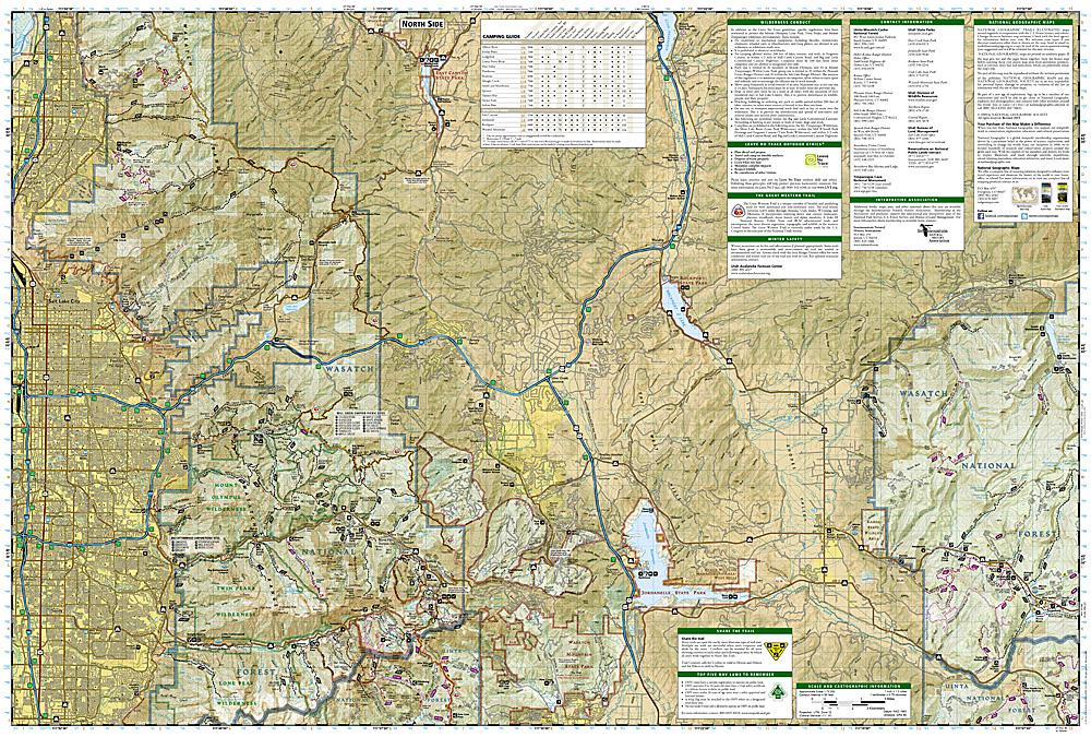 Carte de randonnée - Wasatch Front North (Utah), n° 709 | National Geographic carte pliée National Geographic 