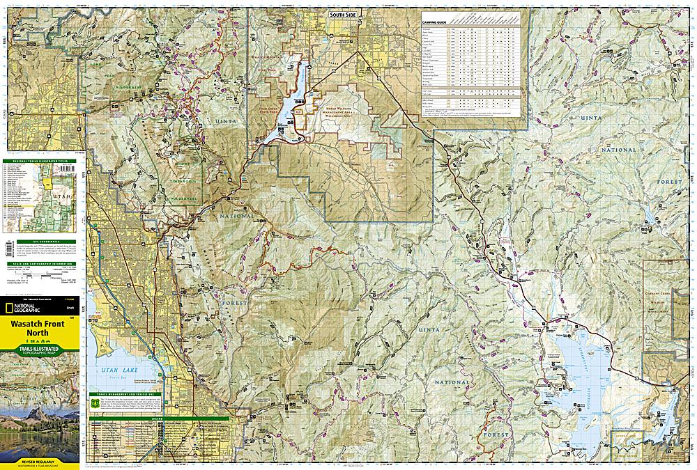 Carte de randonnée - Wasatch Front North (Utah), n° 709 | National Geographic carte pliée National Geographic 