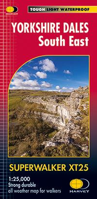 Carte de randonnée - Yorkshire Dales Sud-Est XT25 | Harvey Maps - Superwalker maps carte de randonnée Harvey Maps