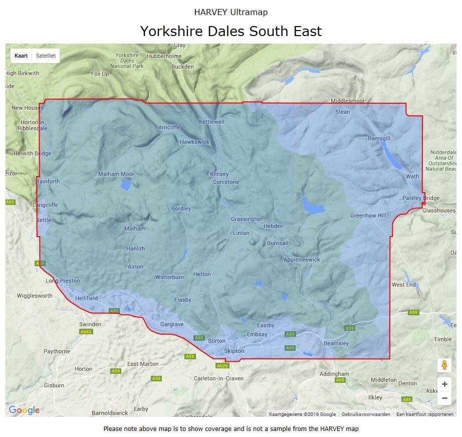 Carte de randonnée - Yorkshire Dales Sud Est XT40 | Harvey Maps - Ultramap carte pliée Harvey Maps 