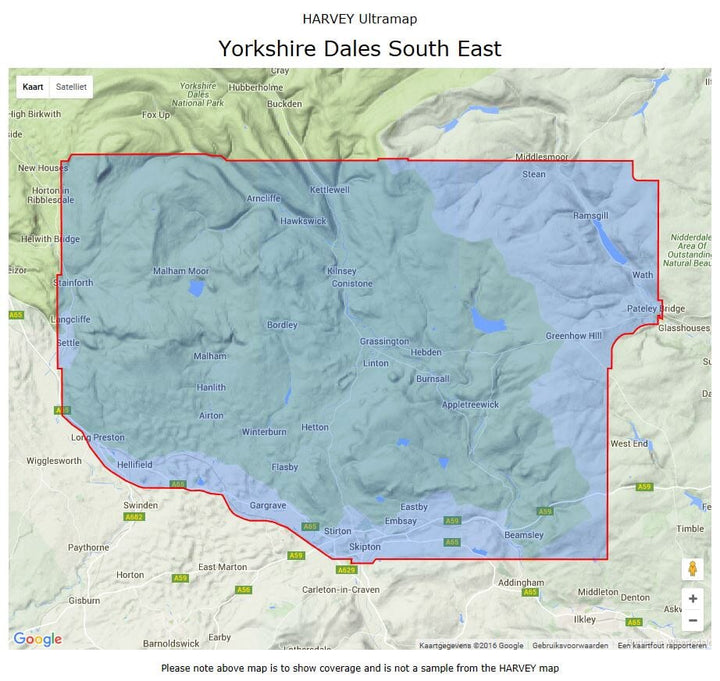 Carte de randonnée - Yorkshire Dales Sud Est XT40 | Harvey Maps - Ultramap carte pliée Harvey Maps 