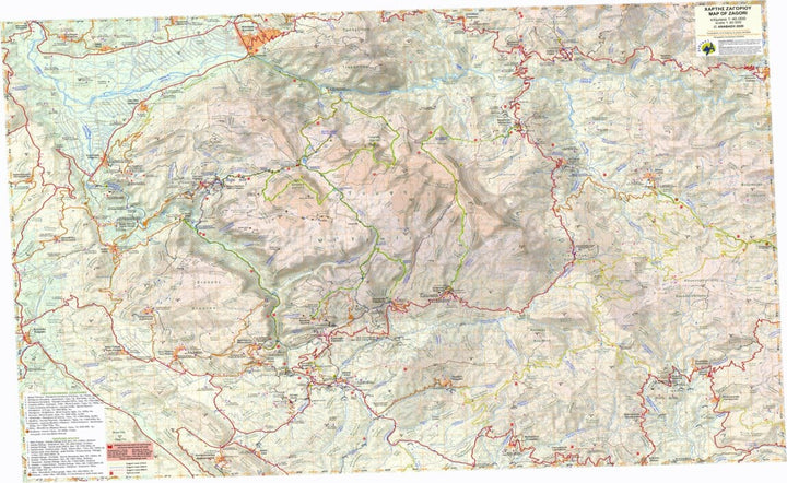 Carte de randonnée - Zagori, Valia Kalda, Metsovo | Anavasi carte pliée Anavasi 