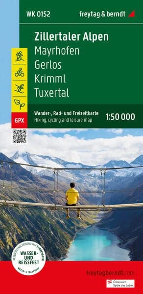 Carte de randonnée - Zillertaler Alpen, Mayrhofen, Gerlos, Krimml (Alpes de Zillertal, Italie, Autriche), n° WK152 | Freytag & Berndt carte de randonnée Freytag & Berndt