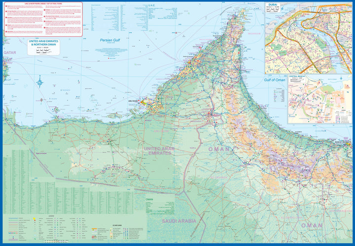 Carte de voyage - Abu Dhabi & Emirats Arabes Unis | ITM carte pliée ITM 