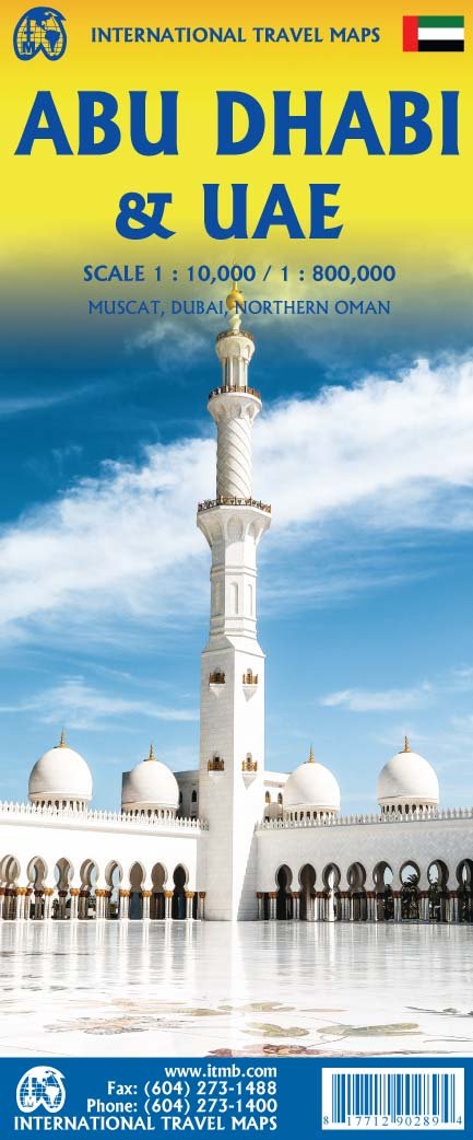 Carte de voyage - Abu Dhabi & Emirats Arabes Unis | ITM carte routière ITM