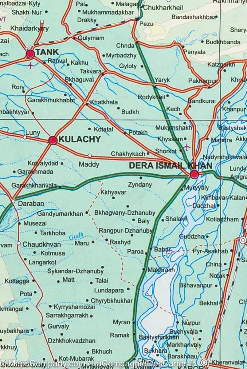 Carte de voyage - Afghanistan | ITM carte routière ITM