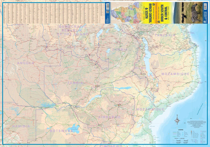Carte de voyage - Afrique Australe et Centrale | ITM carte pliée ITM 