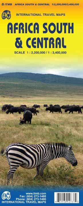 Carte de voyage - Afrique Australe et Centrale | ITM carte pliée ITM 