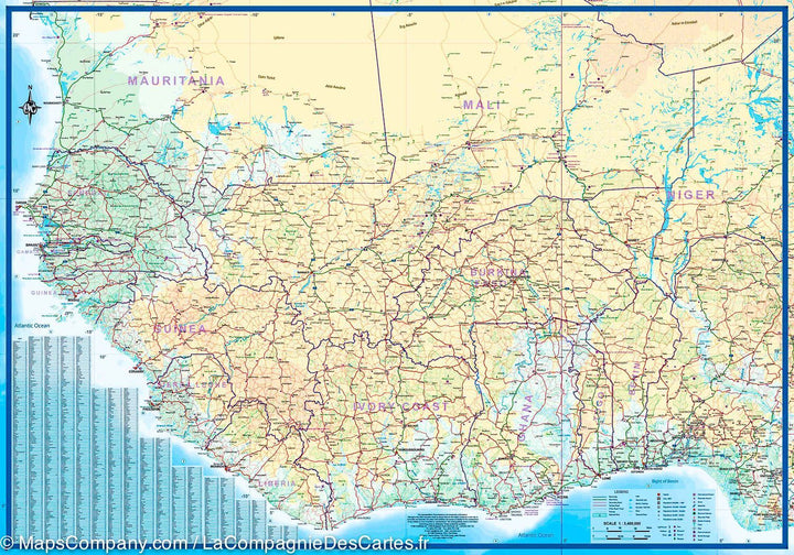 Carte de voyage - Afrique de l'Ouest | ITM carte pliée ITM 