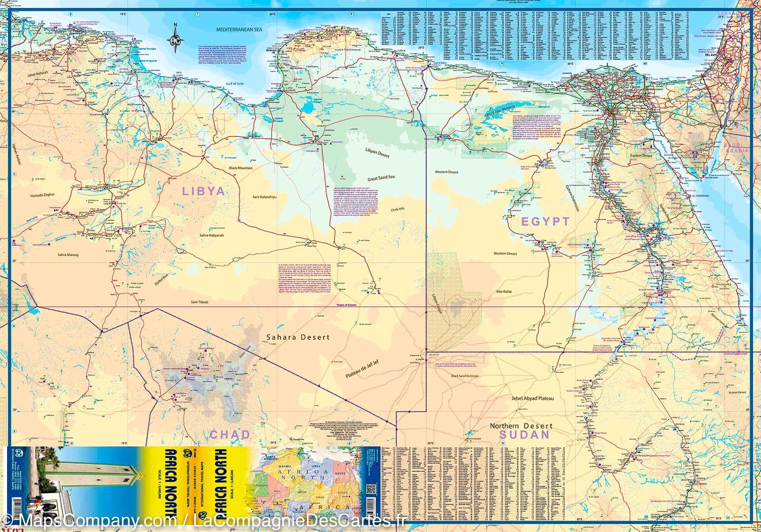 Carte de voyage - Afrique du Nord | ITM carte routière ITM