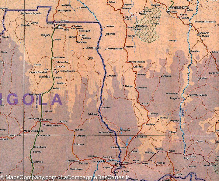 Carte de voyage - Afrique Equatoriale | ITM carte pliée ITM 