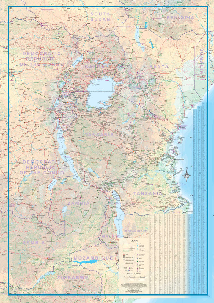 Carte de voyage - Afrique Equatoriale | ITM carte pliée ITM 