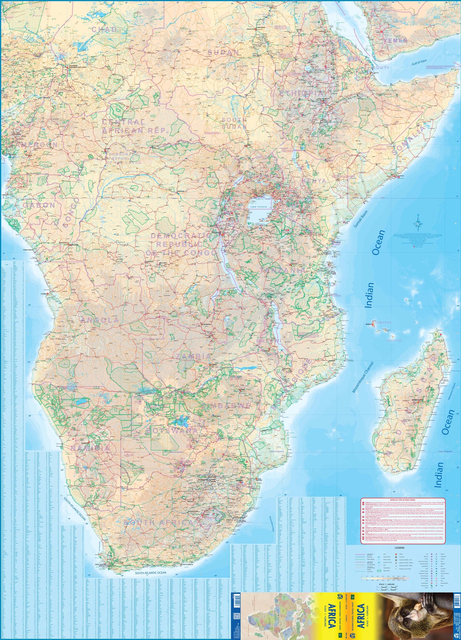 Carte de voyage - Afrique | ITM carte routière ITM