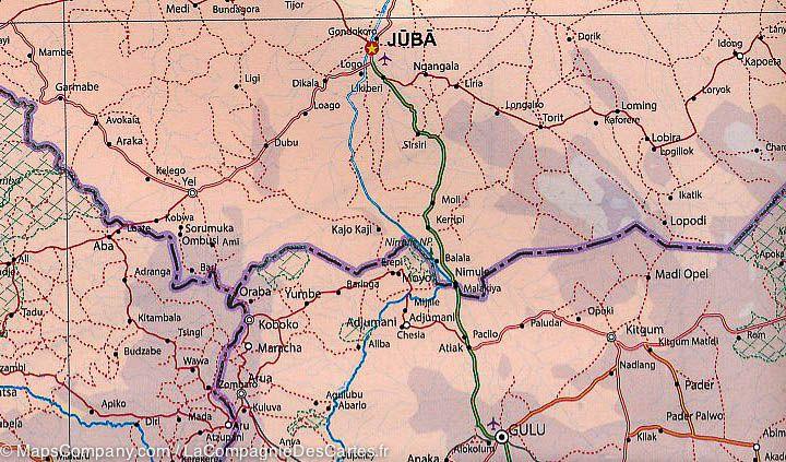 Carte de voyage - Afrique Nord-Est | ITM carte routière ITM