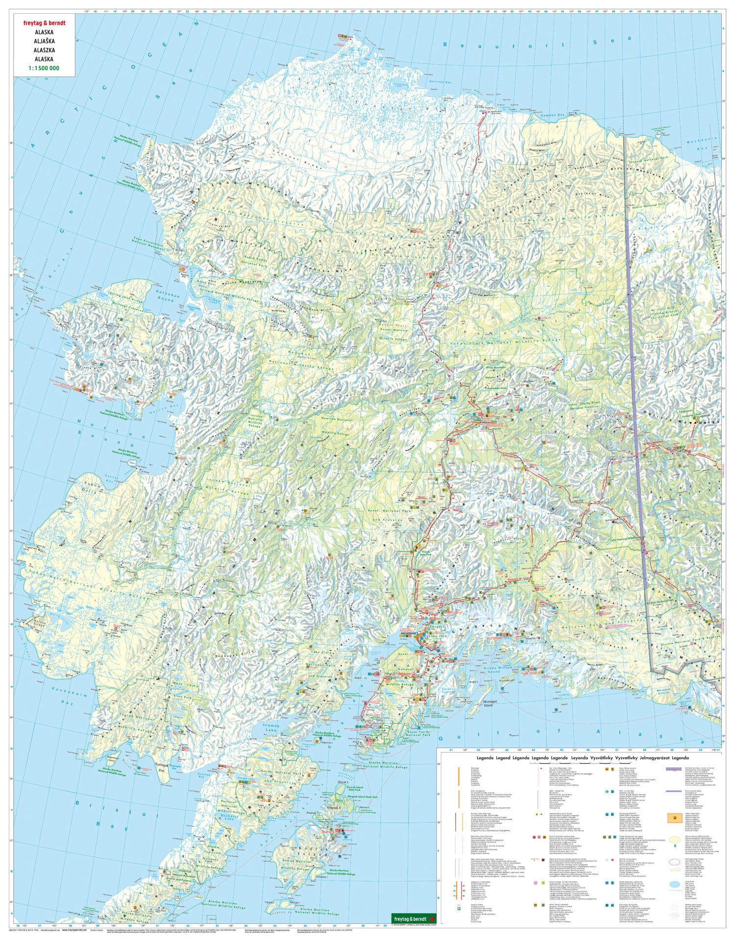 Carte de voyage - Alaska | Freytag & Berndt carte routière Freytag & Berndt