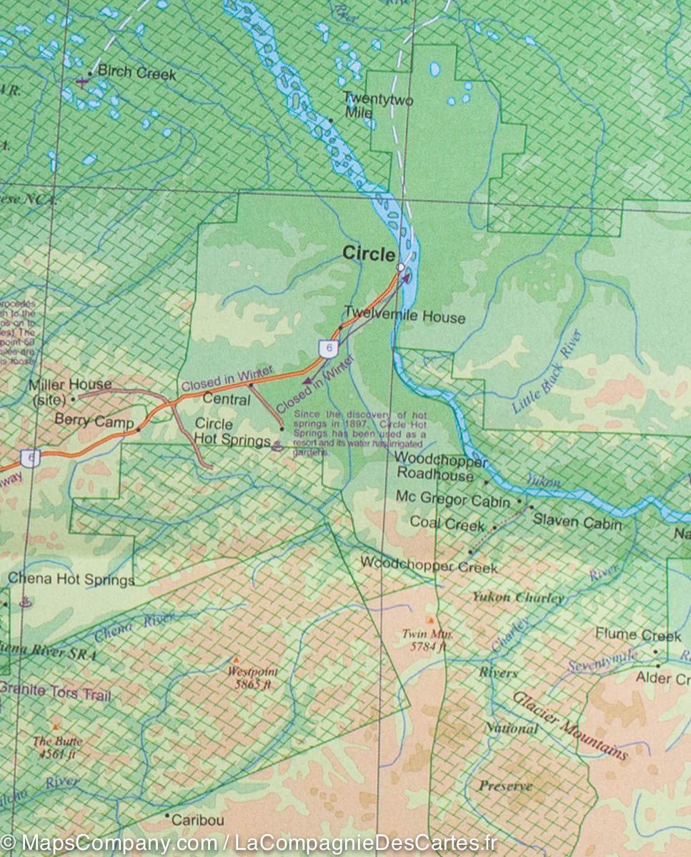 Carte de voyage - Alaska | ITM carte routière ITM