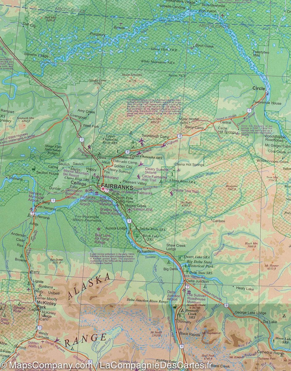 Carte de voyage - Alaska | ITM carte routière ITM