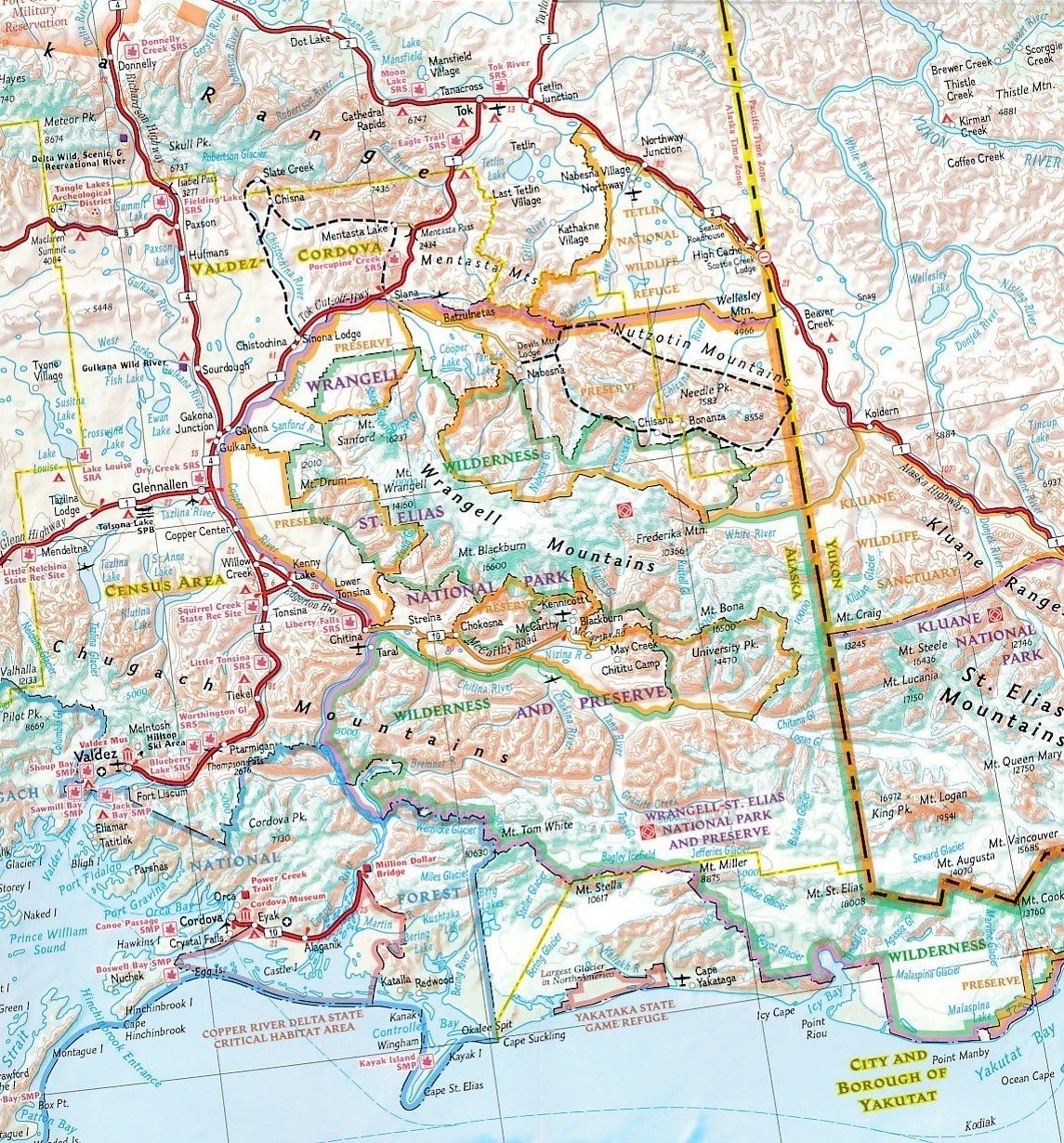 Carte de voyage - Alaska | National Geographic carte routière National Geographic