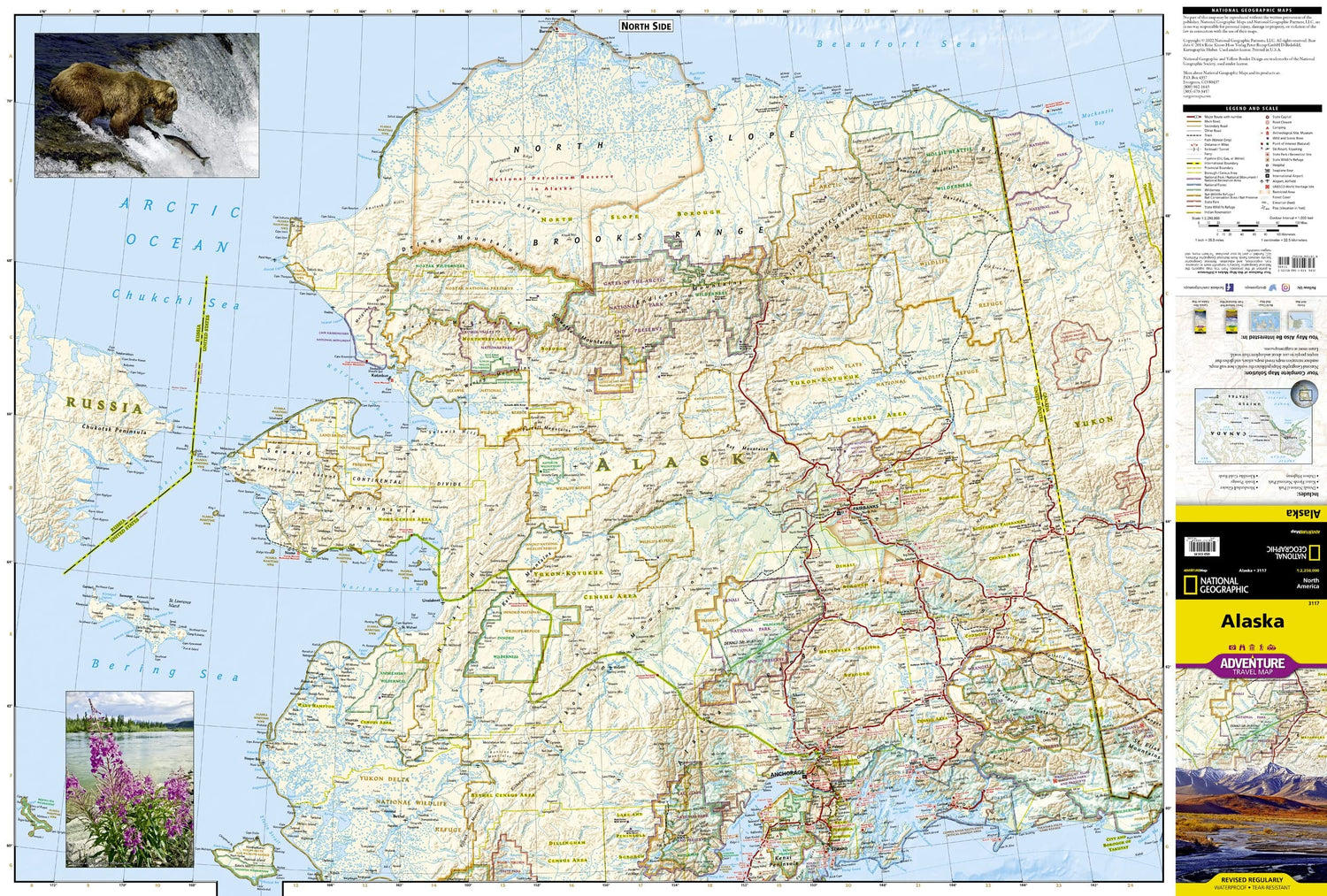 Carte de voyage - Alaska | National Geographic carte routière National Geographic