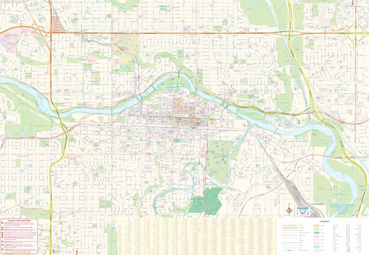 Carte de voyage - Alberta Sud & Plan de Calgary (Canada) | ITM carte pliée ITM 