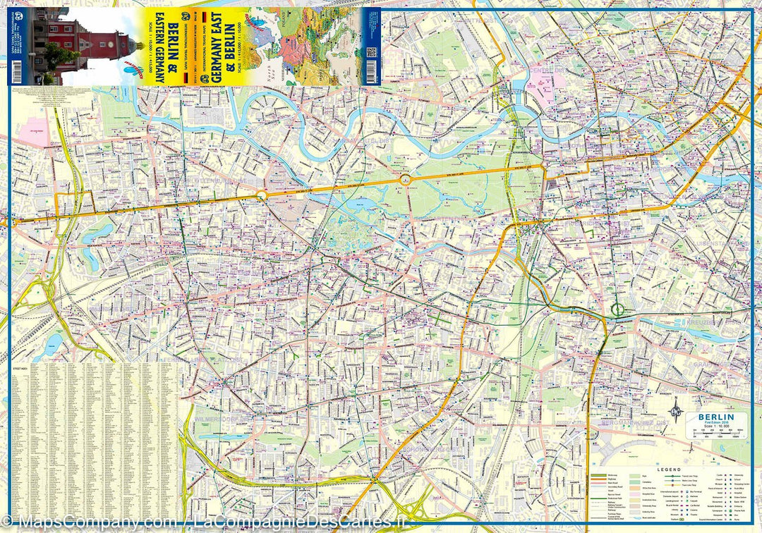 Carte de voyage - Allemagne Est & Plan de Berlin | ITM carte pliée ITM 
