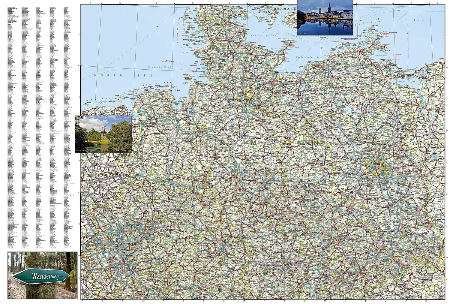 Carte de voyage - Allemagne | National Geographic carte routière National Geographic