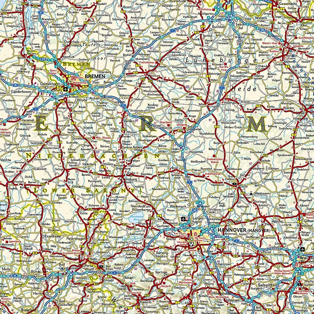 Carte de voyage - Allemagne | National Geographic carte routière National Geographic