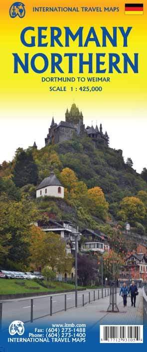 Carte de voyage du nord de l'Allemagne | ITM - La Compagnie des Cartes