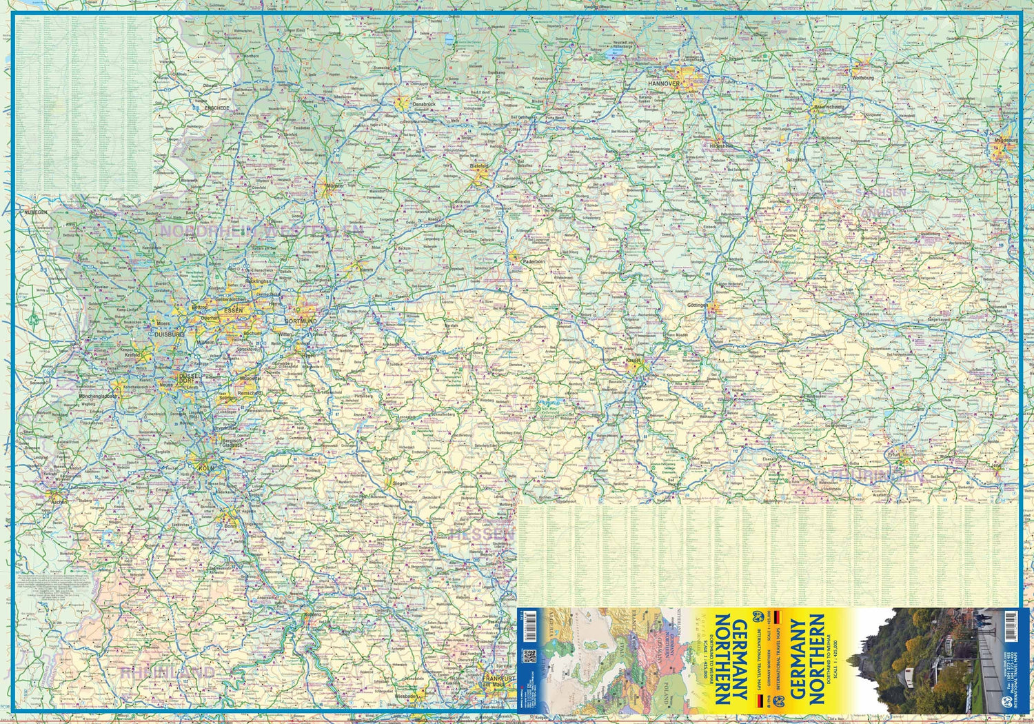 Carte de voyage - Allemagne Nord | ITM carte routière ITM