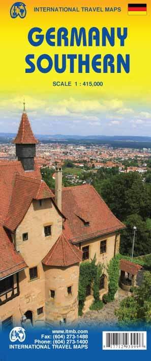 Carte de voyage - Allemagne Sud | ITM carte routière ITM