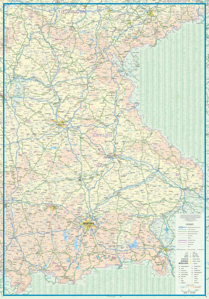 Carte de voyage - Allemagne Sud | ITM carte pliée ITM 