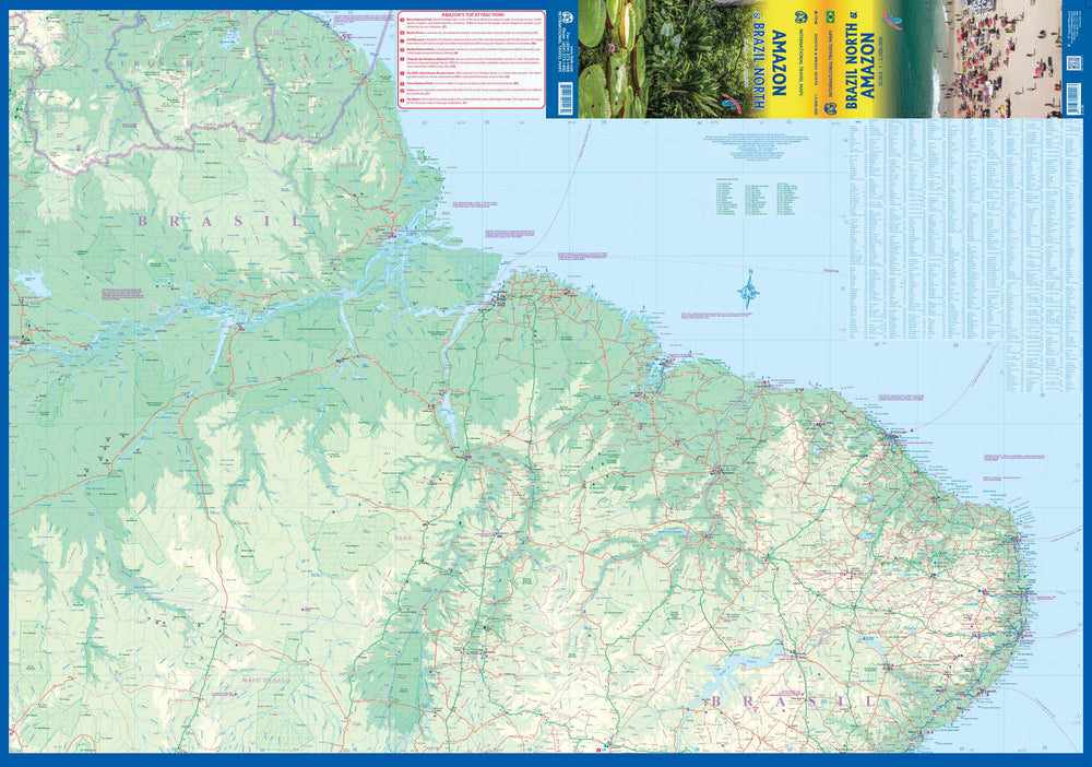 Carte de voyage - Amazonie & Brésil Nord | ITM carte pliée ITM 