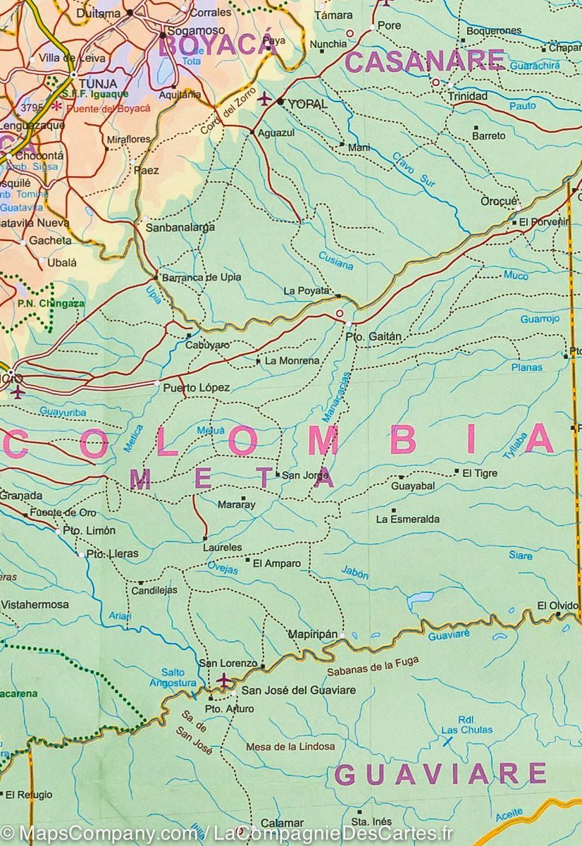 Carte de voyage - Amazonie & Brésil Nord | ITM carte routière ITM