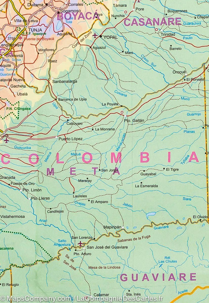 Carte de voyage - Amazonie | ITM carte pliée ITM 
