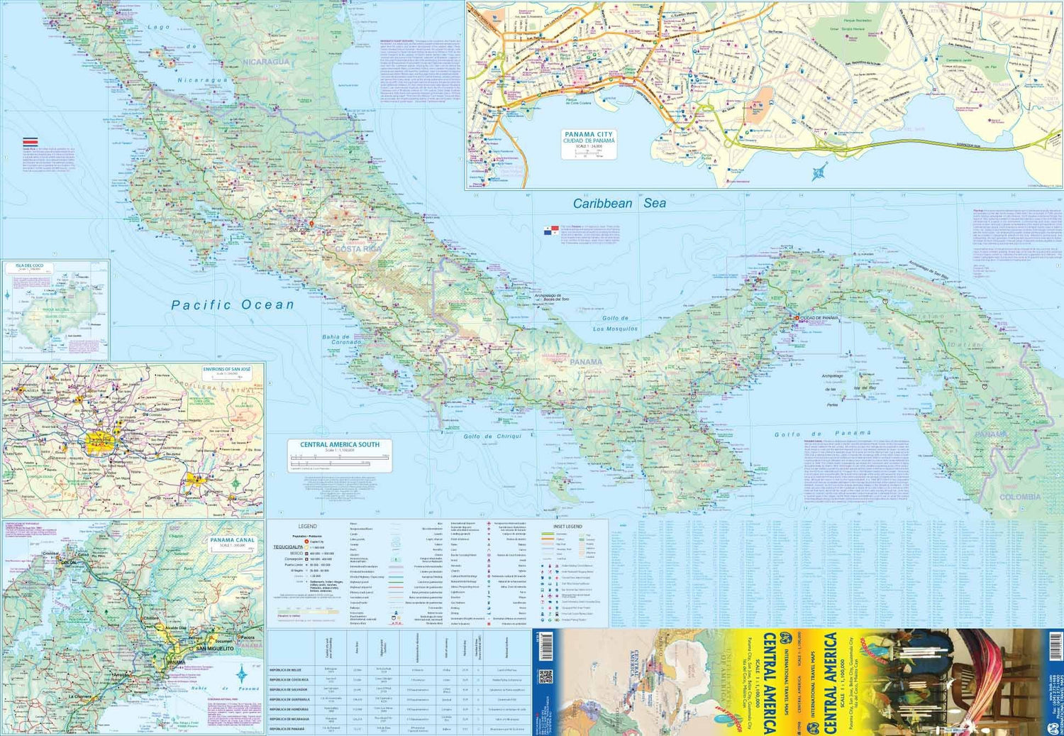 Carte de voyage - Amérique Centrale | ITM carte routière ITM