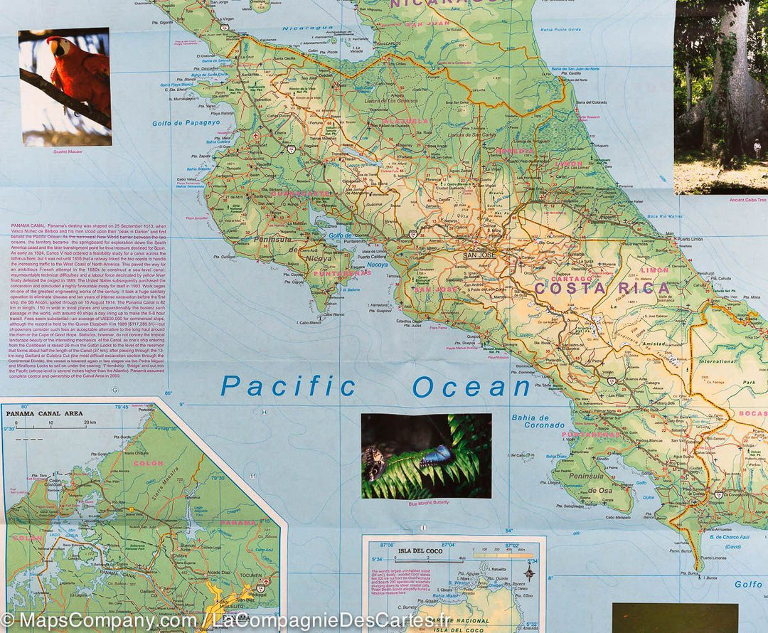Carte de voyage - Amérique Centrale | ITM carte pliée ITM 