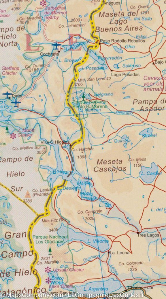 Carte de voyage - Amérique du Sud | ITM carte routière ITM