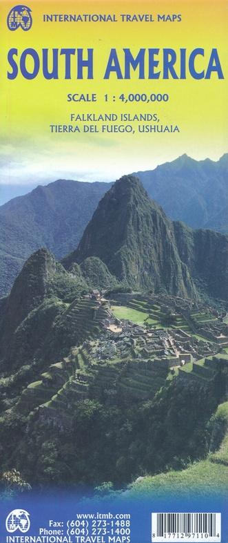 Carte de voyage - Amérique du Sud | ITM carte routière ITM
