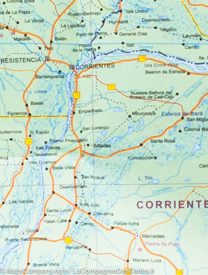 Carte de voyage - Amérique du Sud, partie sud | ITM carte pliée ITM 