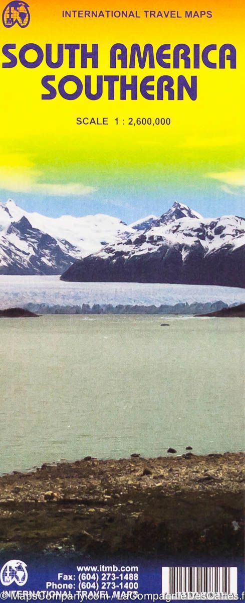 Carte de voyage - Amérique du Sud, partie sud | ITM carte routière ITM