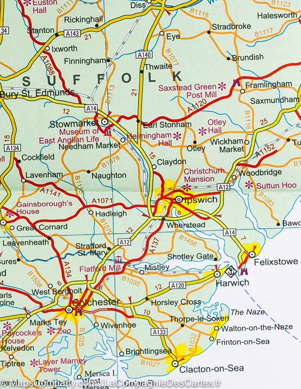 Carte de voyage - Angleterre & Pays de Galles | ITM carte routière ITM
