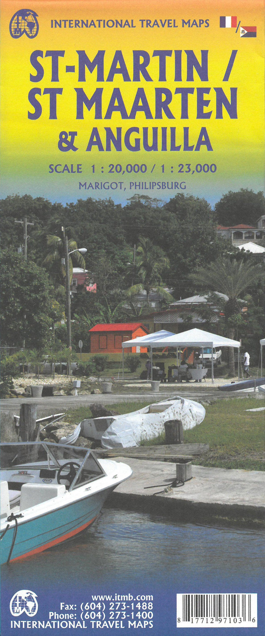 Carte de voyage - Anguilla & Saint-Martin | ITM carte pliée ITM 