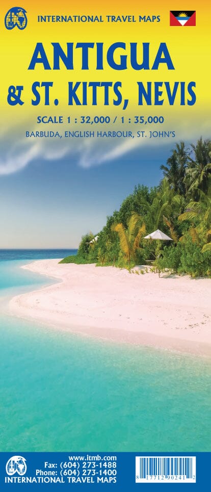 Carte de voyage - Antigua, Saint Kitts et Nevis | ITM carte pliée ITM 