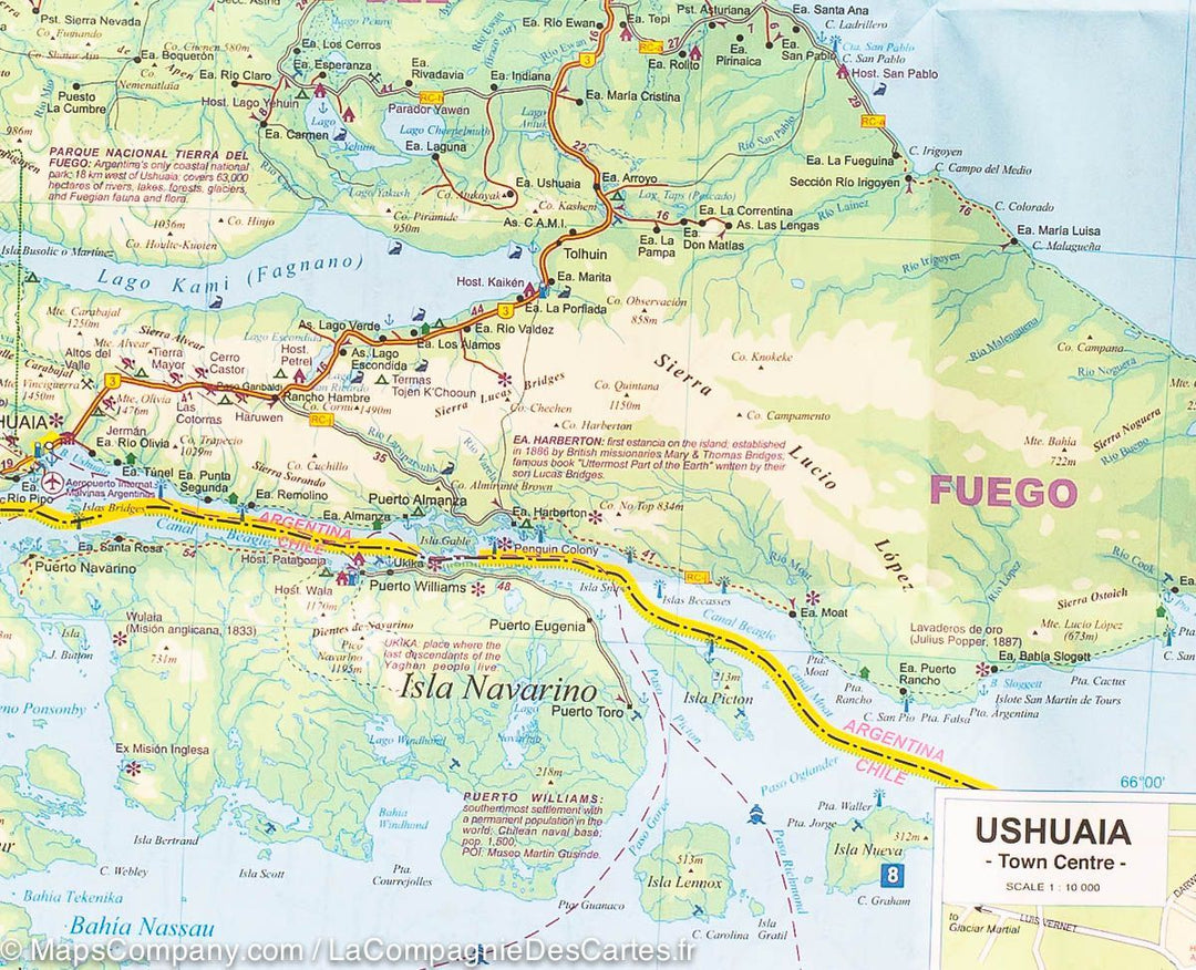 Carte de voyage - Argentine Sud & Terre de feu | ITM carte pliée ITM 