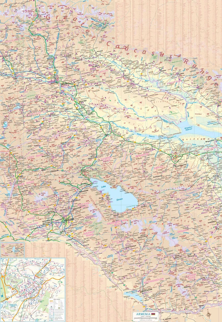 Carte de voyage - Arménie & Azerbaijan | ITM carte pliée ITM 